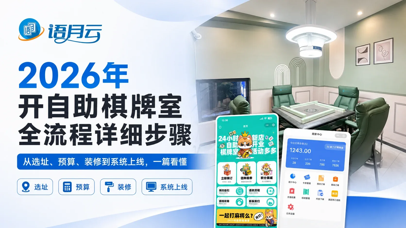 2026年开自助棋牌室全流程
